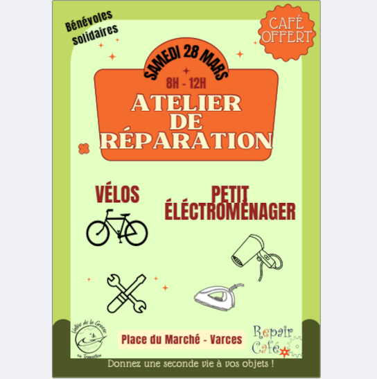 You are currently viewing Ateliers réparations sur le marché de Varces